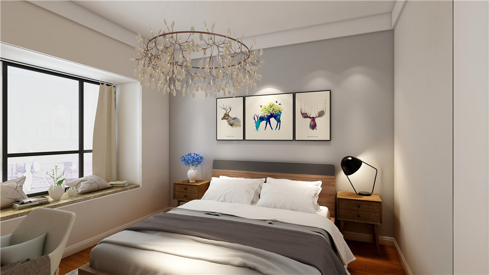 龍湖九里晴川-現(xiàn)代簡約-臥室設(shè)計(jì)效果圖