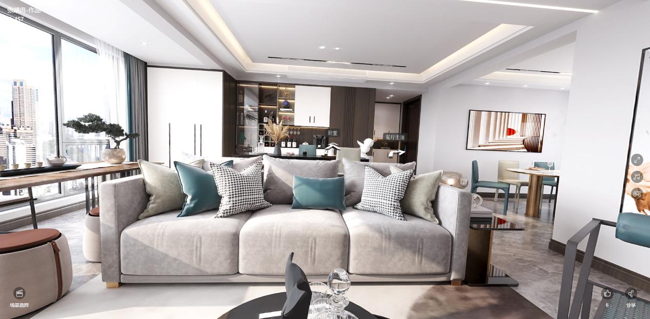 龍湖九里晴川-現(xiàn)代簡約-臥室設計效果圖