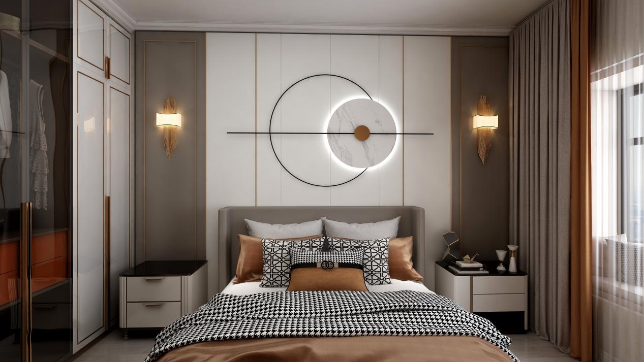 龍湖九里晴川-現(xiàn)代簡約-臥室設計效果圖